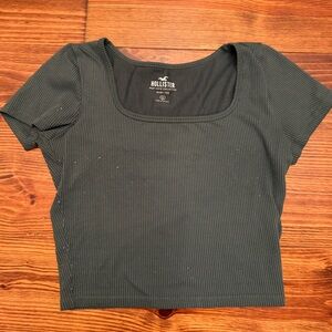 Hollister Gray Fitted Short Sleeve T-Shirt